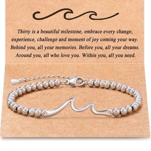 Waves of life silver bracelet